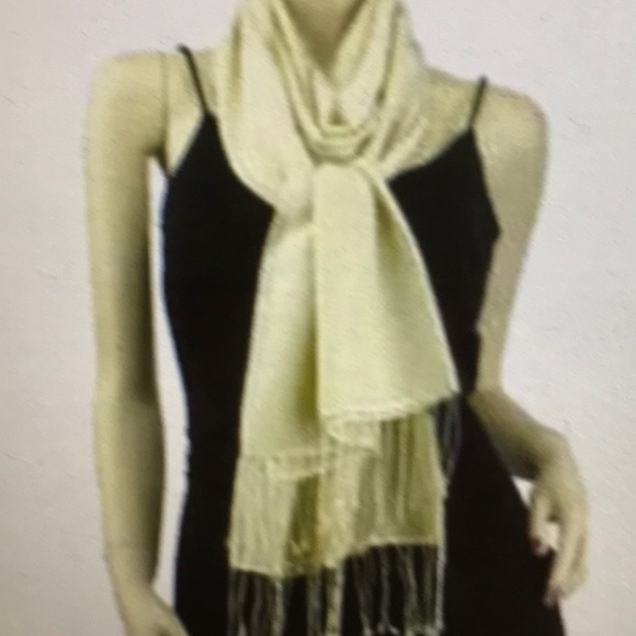 Authentic Pashmina Cashmere/Silk Wrap Blue Shawl Scarf Stole - Picture 7 of 7